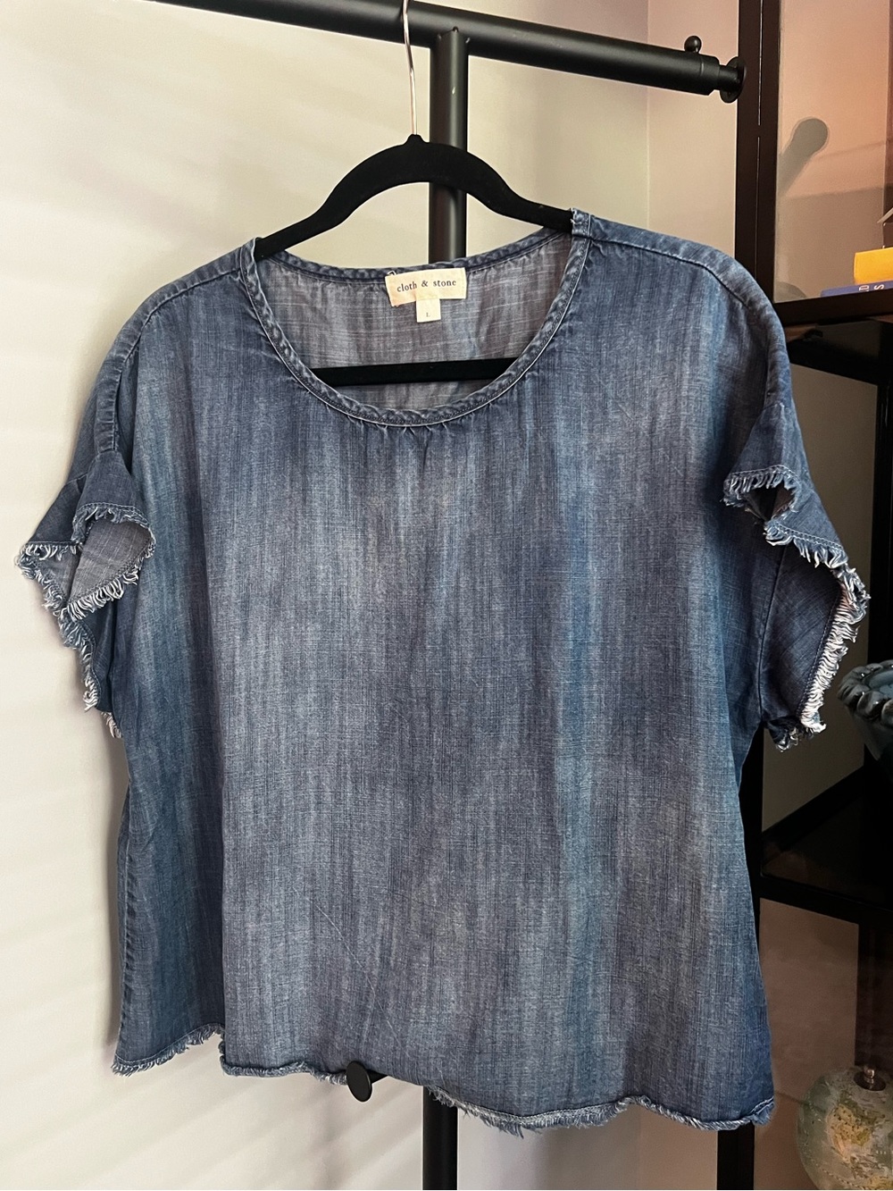 cloth & stone chambray short sleeve top